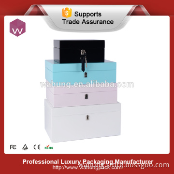 high quality black piano lacquer wood box made in China